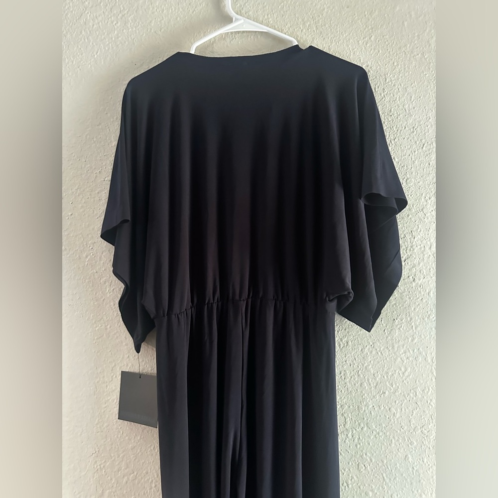 Norma Kamali Deep V Midnight  Jumpsuit - Picture 9 of 9